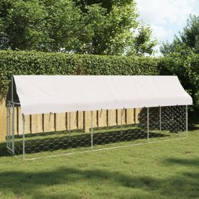 Outdoor Dog Kennel with Roof 157.5"x39.4"x59.1"