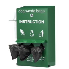 Dog Waste Station Bag Dispenser with 600 Bags Lockable Dog Poop Bag Holder